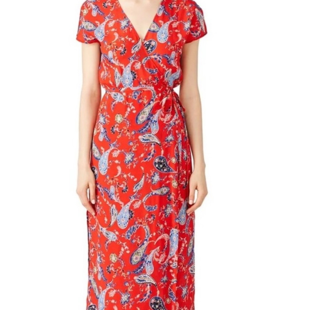 GREYLIN~ Sidney Paisley Wrap Maxi Dress in Medium